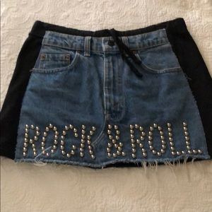 ‼️SOLD‼️ Denim Bejeweled Skirt